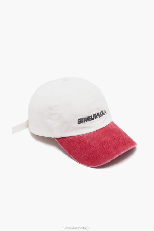 branco acessórios 64X4N872 gorro de algodão bicolor Bimba Y Lola