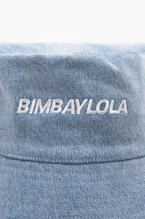 jeans acessórios 64X4N868 chapéu de balde com logotipo Bimba Y Lola