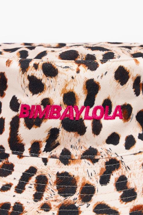 natural acessórios 64X4N866 chapéu bucket de algodão com estampa de leopardo Bimba Y Lola