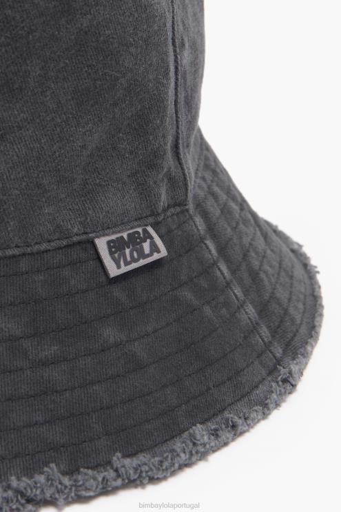 preto acessórios 64X4N856 chapéu balde lavado Bimba Y Lola