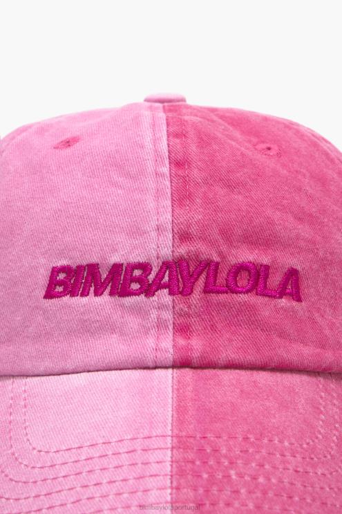 rosa acessórios 64X4N871 gorro de algodão bicolor Bimba Y Lola
