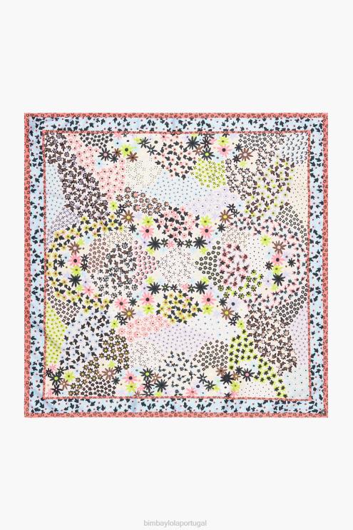 branco acessórios 64X4N631 lenço floral geométrico Bimba Y Lola