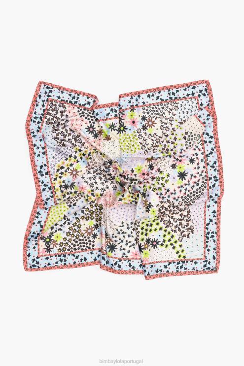 branco acessórios 64X4N631 lenço floral geométrico Bimba Y Lola