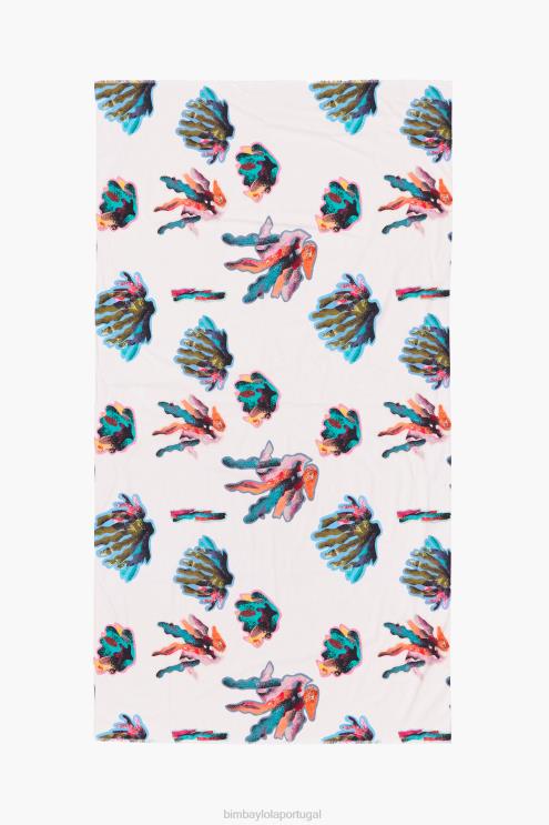 coral acessórios 64X4N609 sarong de algodão de impressão longa Bimba Y Lola