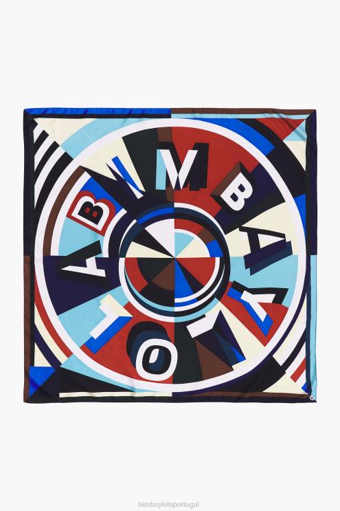 vermelho acessórios 64X4N644 lenço com logotipo geométrico Bimba Y Lola