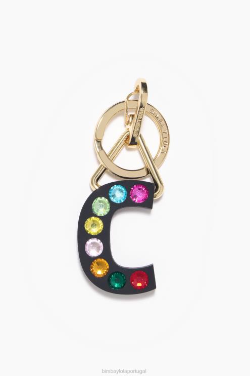 c acessórios 64X4N958 chaveiro de silicone com letras Bimba Y Lola