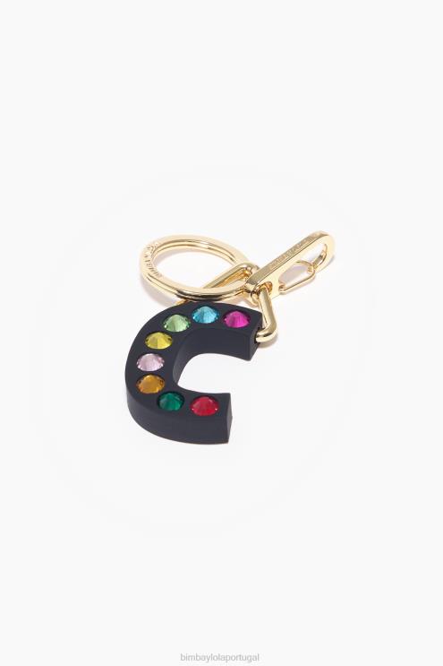 c acessórios 64X4N958 chaveiro de silicone com letras Bimba Y Lola
