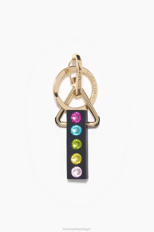 eu acessórios 64X4N1179 chaveiro de silicone com letras Bimba Y Lola