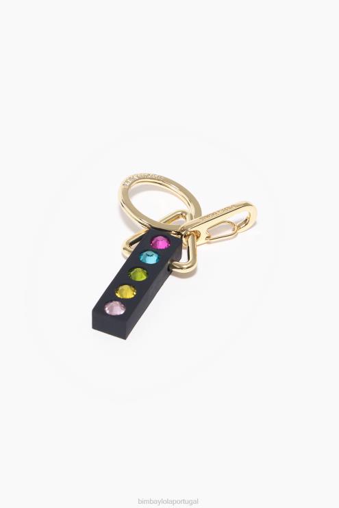 eu acessórios 64X4N1179 chaveiro de silicone com letras Bimba Y Lola