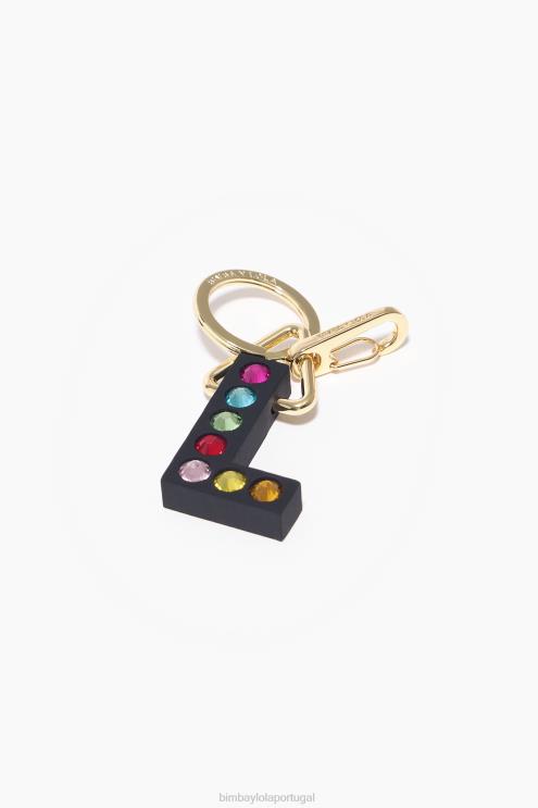 eu acessórios 64X4N1182 chaveiro de silicone com letras Bimba Y Lola