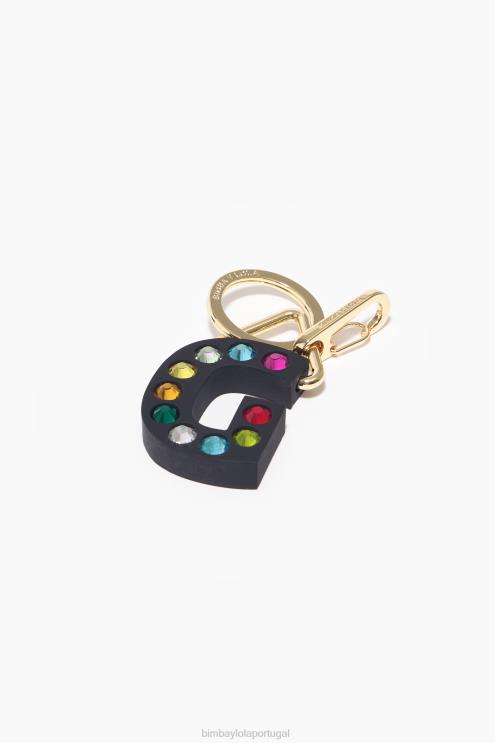 g acessórios 64X4N1177 chaveiro de silicone com letras Bimba Y Lola