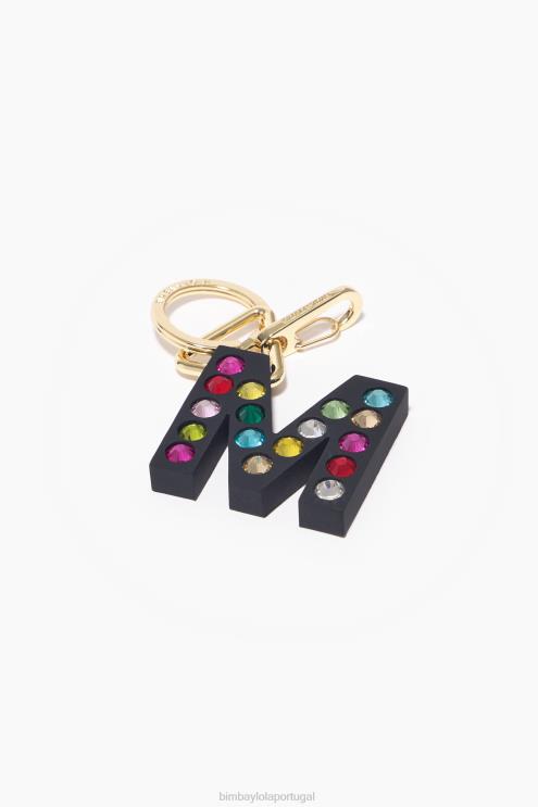 m acessórios 64X4N1183 chaveiro de silicone com letras Bimba Y Lola