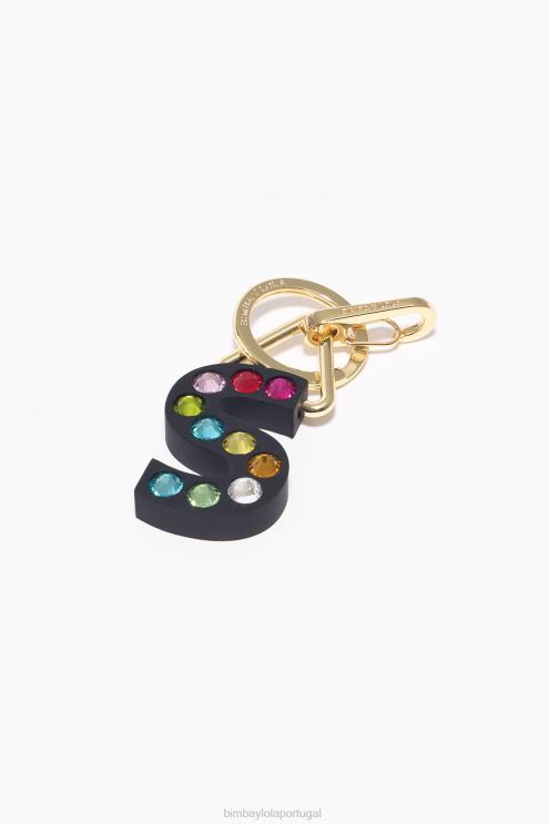 s acessórios 64X4N1189 chaveiro de silicone com letras Bimba Y Lola