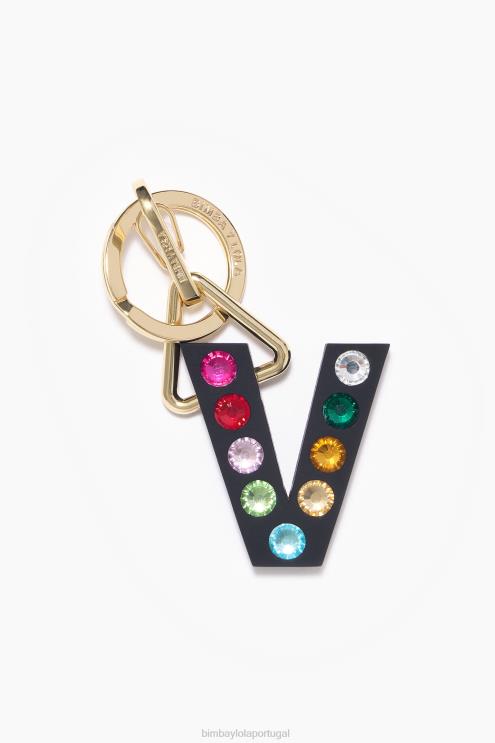 v acessórios 64X4N1192 chaveiro de silicone com letras Bimba Y Lola