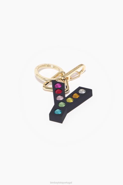y acessórios 64X4N1195 chaveiro de silicone com letras Bimba Y Lola