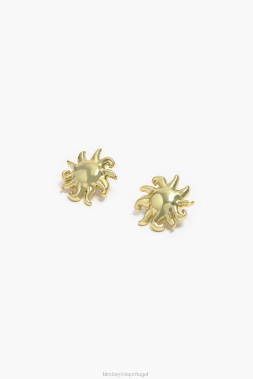 dourado acessórios 64X4N706 brincos de sol Bimba Y Lola