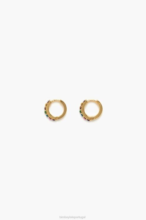 dourado acessórios 64X4N718 mini brincos de argola Bimba Y Lola