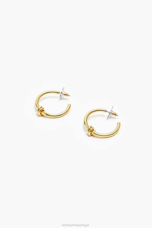dourado acessórios 64X4N817 brincos de argola em espiral Bimba Y Lola