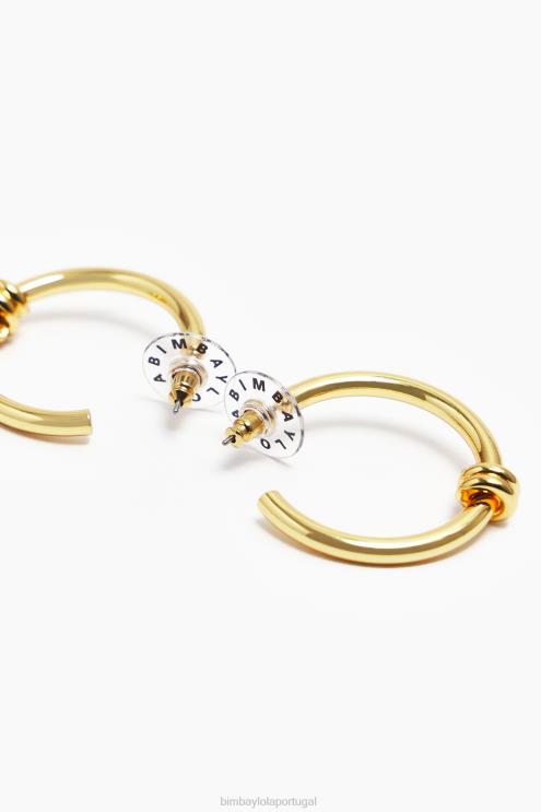 dourado acessórios 64X4N817 brincos de argola em espiral Bimba Y Lola