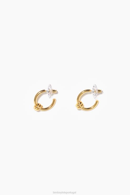 dourado acessórios 64X4N818 mini brincos de argola em espiral Bimba Y Lola