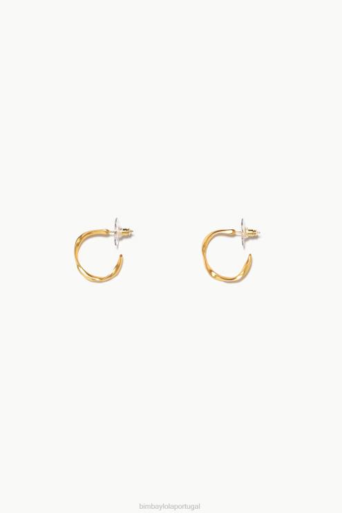 dourado acessórios 64X4N836 brincos de argola desiguais Bimba Y Lola