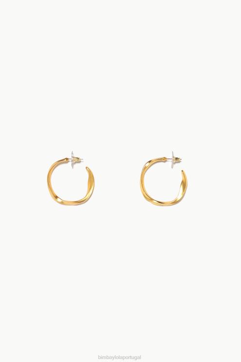 dourado acessórios 64X4N852 brincos de argola desiguais Bimba Y Lola