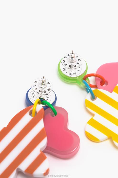 multicolorido acessórios 64X4N808 brincos pendentes Bimba Y Lola