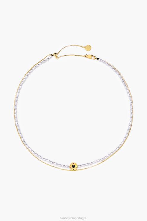 dourado acessórios 64X4N667 colar de pérolas Bimba Y Lola