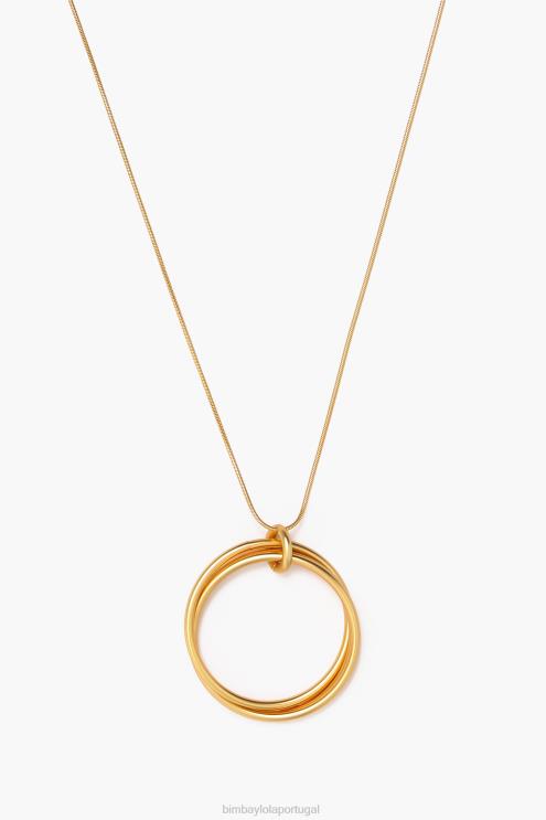 dourado acessórios 64X4N757 colar de corrente de argola longa Bimba Y Lola