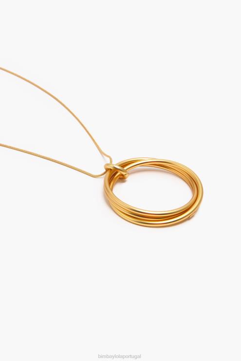 dourado acessórios 64X4N757 colar de corrente de argola longa Bimba Y Lola