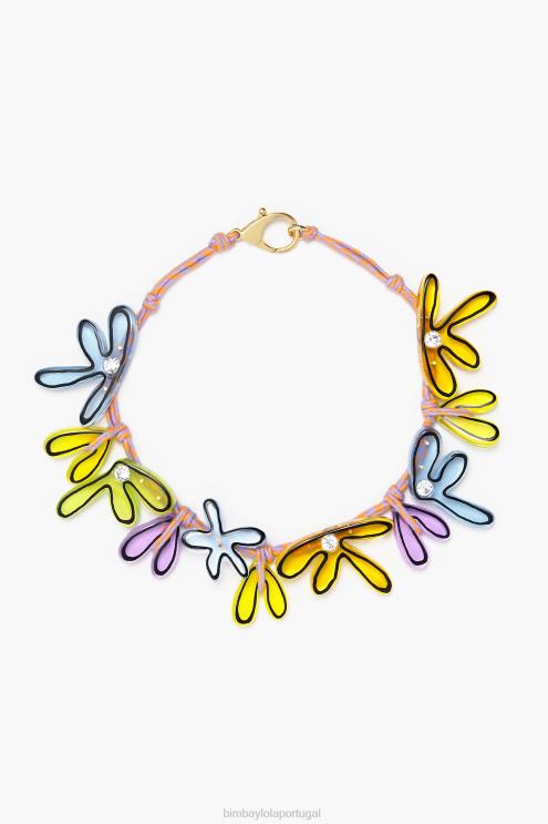 multicolorido acessórios 64X4N742 colar de cordão de flores Bimba Y Lola