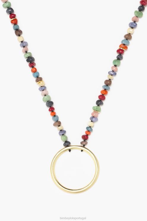 multicolorido acessórios 64X4N764 colar com pedras Bimba Y Lola