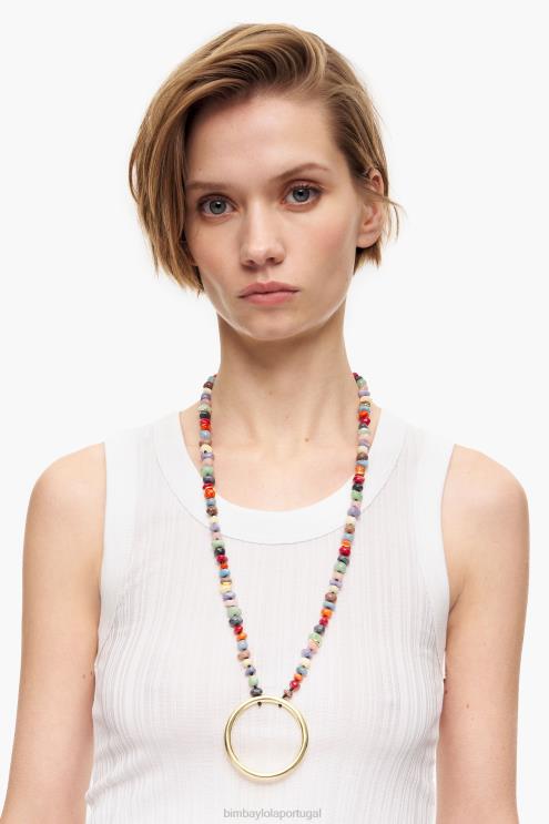 multicolorido acessórios 64X4N764 colar com pedras Bimba Y Lola
