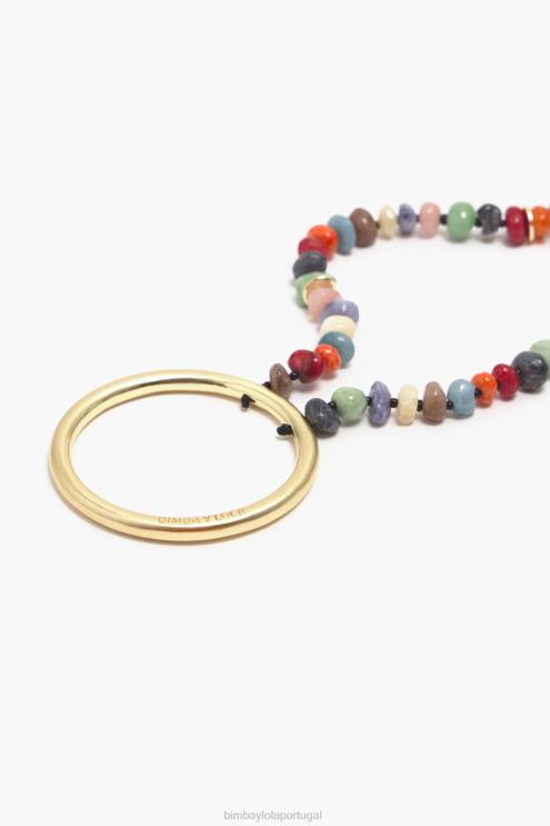 multicolorido acessórios 64X4N764 colar com pedras Bimba Y Lola