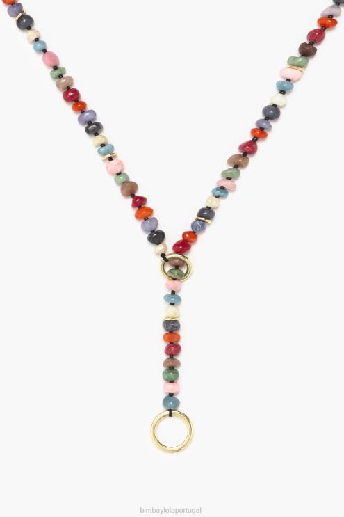multicolorido acessórios 64X4N823 colar de pedras longas Bimba Y Lola