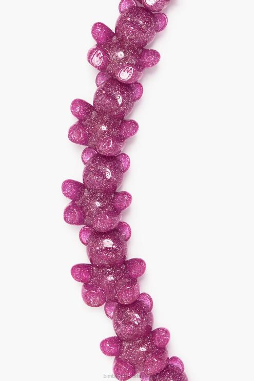 rosa acessórios 64X4N800 colar de ursinho com glitter Bimba Y Lola