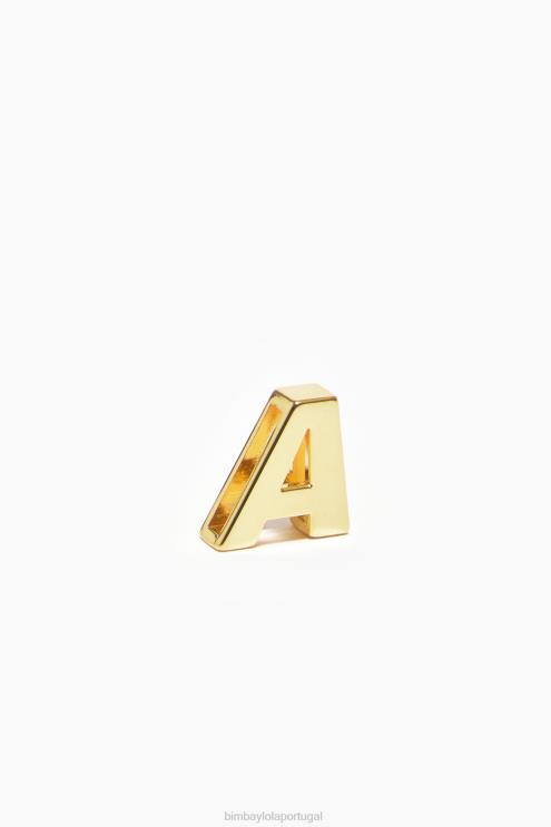 dourado acessórios 64X4N1147 letra um charme metal Bimba Y Lola