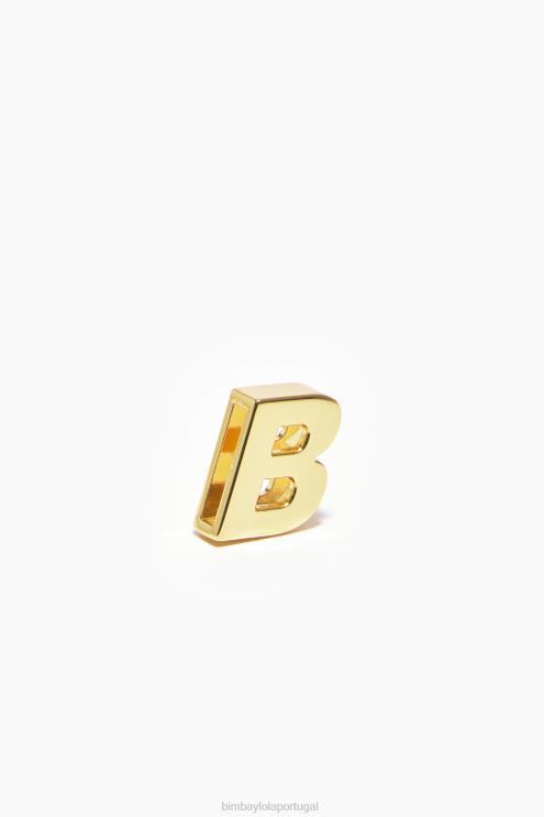 ouro acessórios 64X4N1149 charme de metal letra b Bimba Y Lola