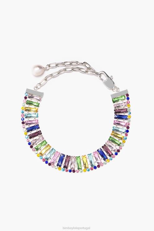 multicolorido acessórios 64X4N746 gargantilha de cristal Bimba Y Lola