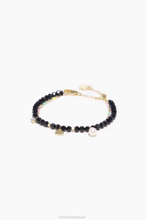 dourado acessórios 64X4N772 pulseira de corrente de cristal facetado Bimba Y Lola