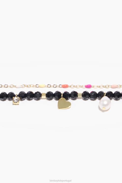 dourado acessórios 64X4N772 pulseira de corrente de cristal facetado Bimba Y Lola