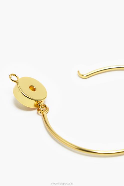 dourado acessórios 64X4N835 logotipo de pulseira rígida Bimba Y Lola