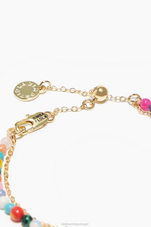 multicolorido acessórios 64X4N773 pulseira de pedras genuínas Bimba Y Lola