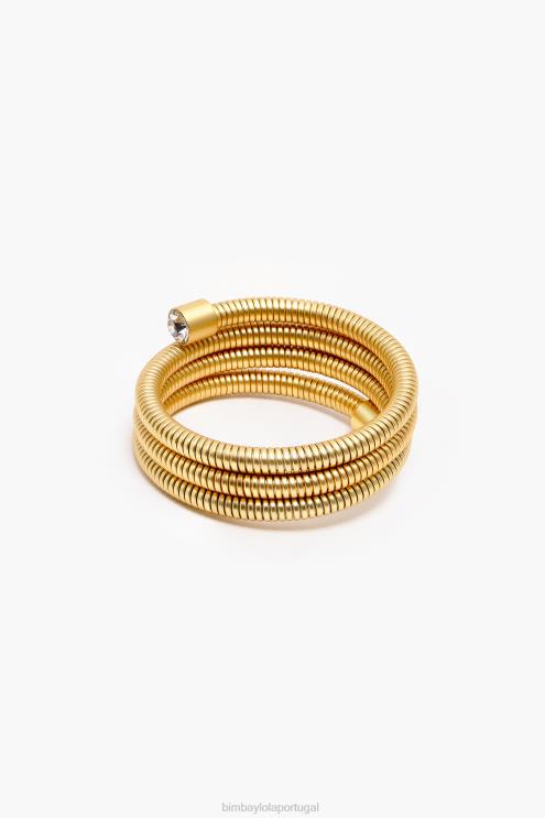 ouro acessórios 64X4N758 pulseira espiral fosca Bimba Y Lola