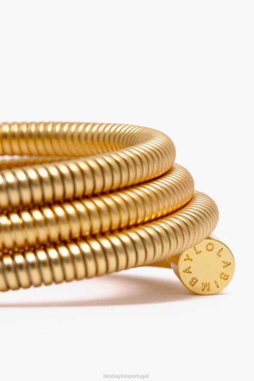 ouro acessórios 64X4N758 pulseira espiral fosca Bimba Y Lola