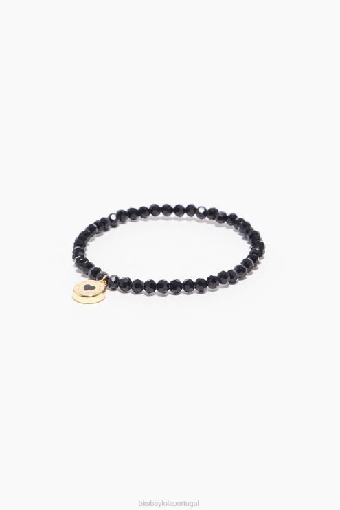 preto acessórios 64X4N670 pulseira de cristais de logotipo Bimba Y Lola