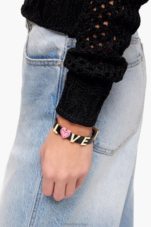 preto acessórios 64X4N725 pulseira personalizável Bimba Y Lola