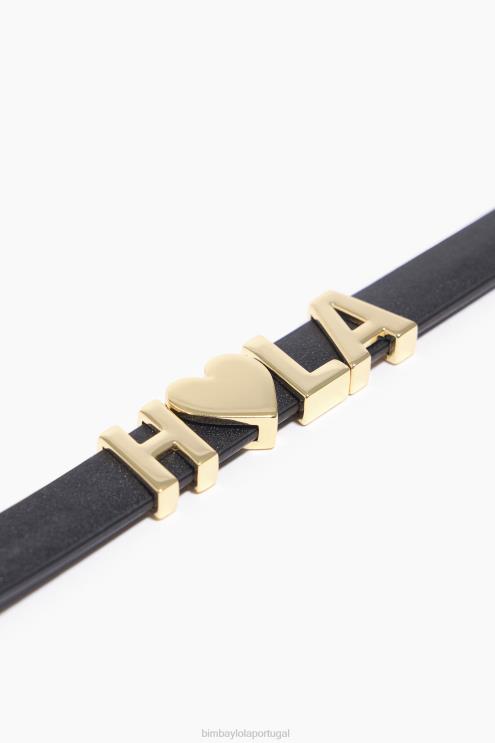 preto acessórios 64X4N725 pulseira personalizável Bimba Y Lola