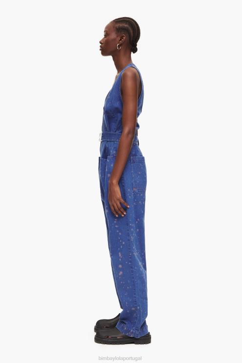 azul roupas 64X4N204 macacão jeans escuro Bimba Y Lola