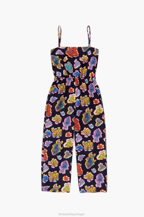preto roupas 64X4N177 macacão longo peixe fluido marinho Bimba Y Lola